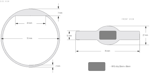 Scheme Closed-loop RFID wristband «Clock»