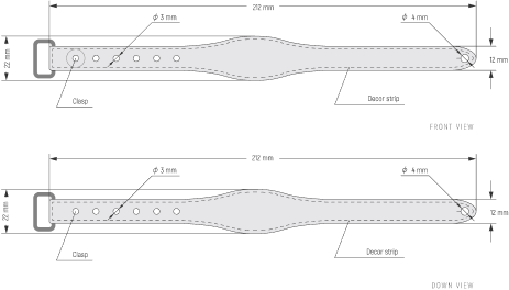 Scheme Leather RFID wristband
