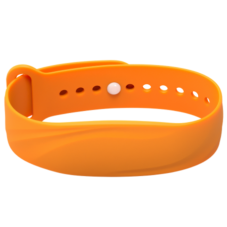 RFID-wristband with a wave-shaped relief