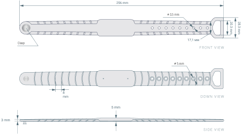 Scheme RFID wristband with 3d relief