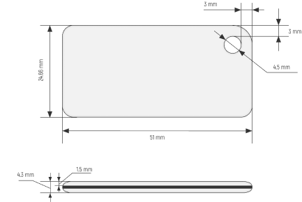 Scheme RFID key fob CARAMEL