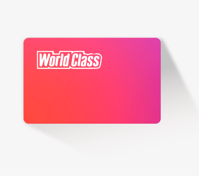 Membership to a fitness club in the form of plastic cards with a chip World Class